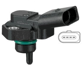 DELPHI Czujnik, ciśnienie w kolektorze dolotowym PS10178