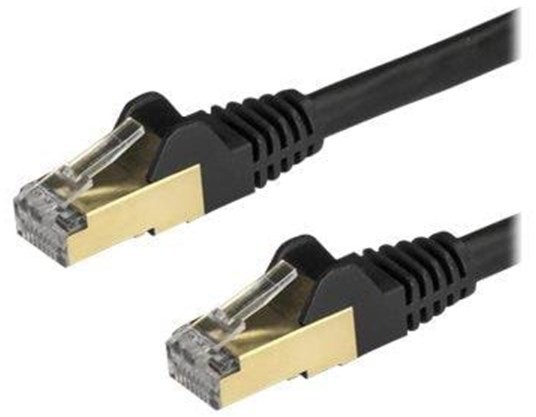 StarTech com 1.5 m CAT6a Cable - 10Gb RJ45 Ethernet Cable - Snagless CAT6a STP Cord - Copper Wire - Black - patch cable - 1.5 m - black 6ASPAT150CMBK