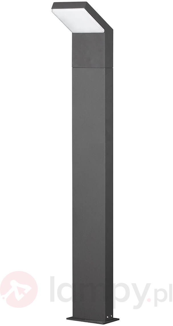 LAMPENWELT.COM Yolena szaro-grafitowy słupek ośw LED, 100 cm