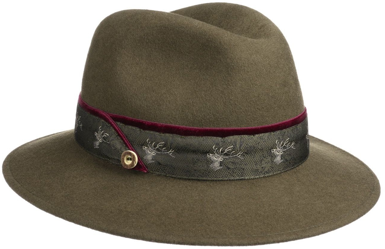 Kapelusz Damski Deertrim by Lodenhut Manufaktur, oliwkowy, 56 cm