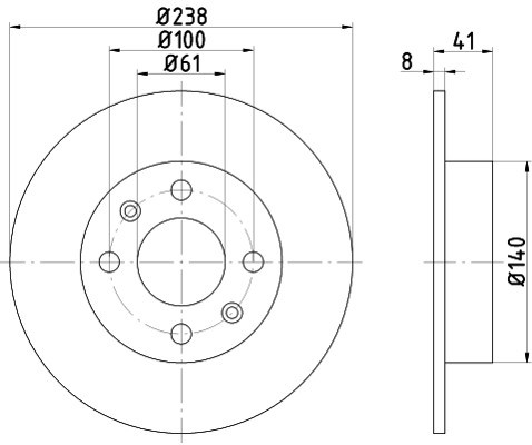MINTEX Tarcza hamulcowa MDC364