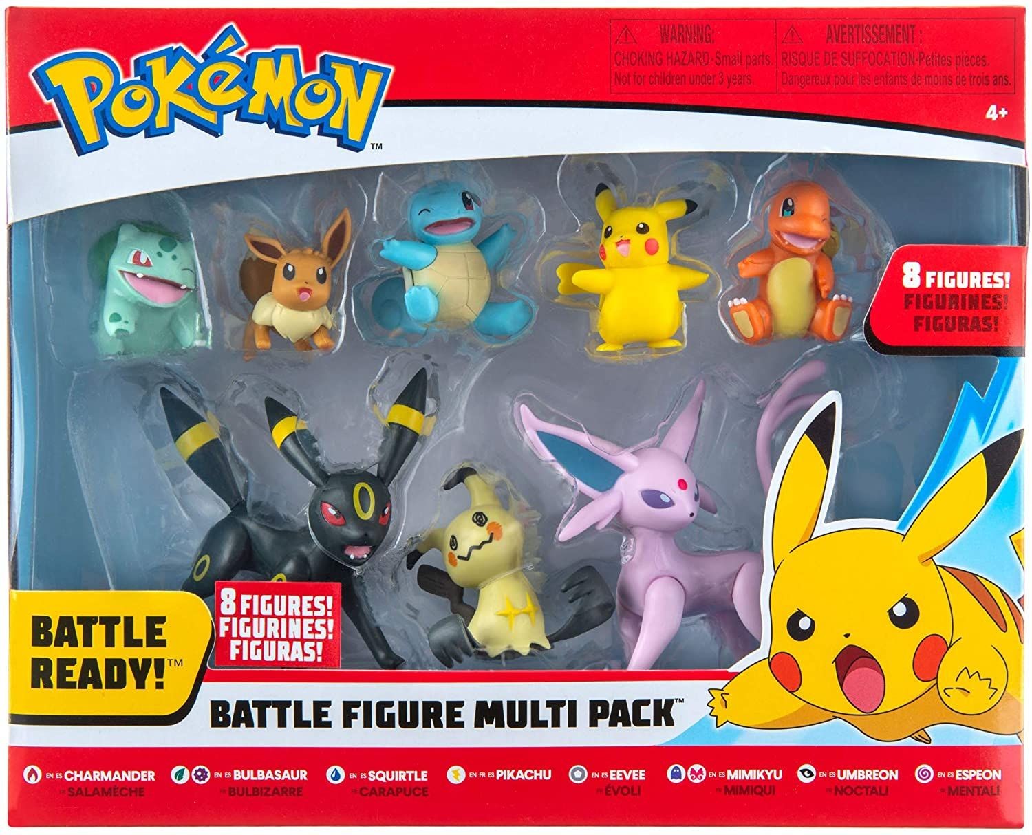 POKEMON Pokemon Figurki Bitewne Zestaw Bulbasaur Squirtle Pikachu Eevee W6 0184 0000046299