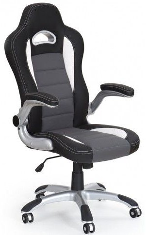 Popielaty biurowy fotel obrotowy E9-P08