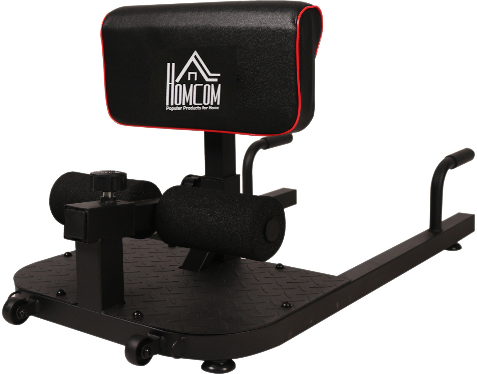 Homcom ŁAWKA TRENINGOWA DO PRZYSIADÓW TRENING NÓG 3 W 1 Z REGULACJĄ NA KÓŁKACH DO 120 kg czarny