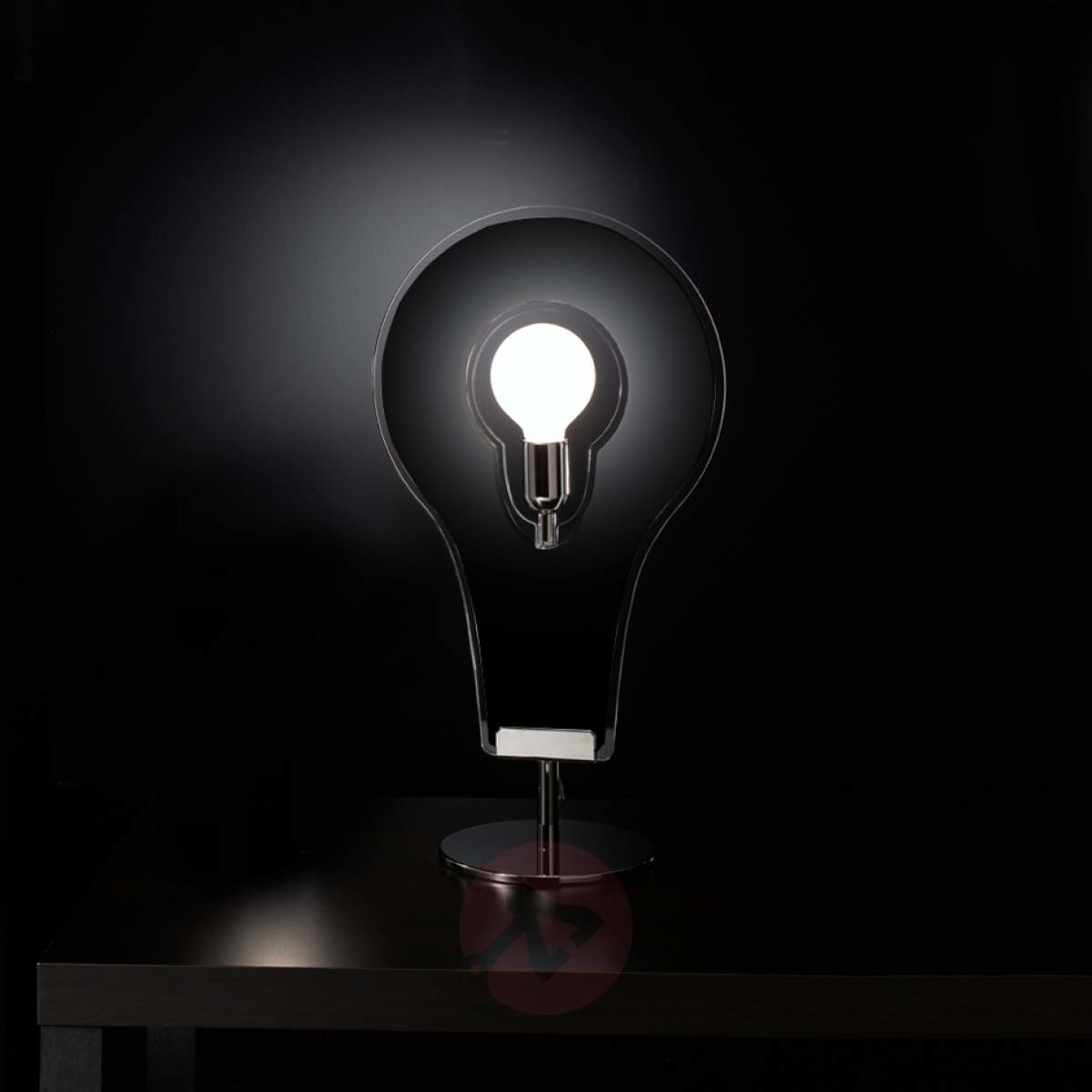 SELENE Selene Spektakularna lampa stołowa Flat 32 czarna