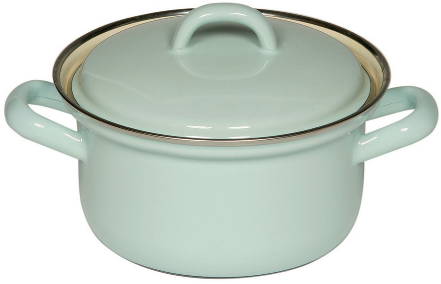 Riess Garnek turkusowy emaliowany 0,75 l Pastell