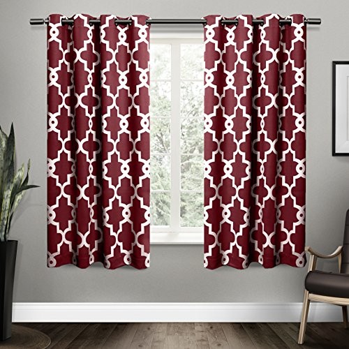 Home Exclusive Exclusive Home guertler Satin zaciemnić pomieszczenie zasłona okienna para, bordo, 2-częściowy EH8136-07 2-63G