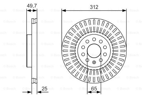 BOSCH Tarcza hamulcowa przednia, 0 986 479 C29  0986479C29