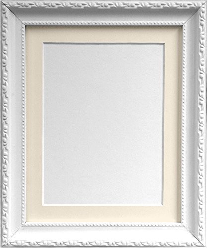 Frames by Post Ramki by Post ap3025 ramka na zdjęcie z 50 x 40 cm kość słoniowa uchwyt na 16 X 12 cali rozmiar obrazu, tworzywo sztuczne, szkło, biały, 30 MM szerokości AP3025WHITEFRAMEWITHIVORYMOUNT50401612