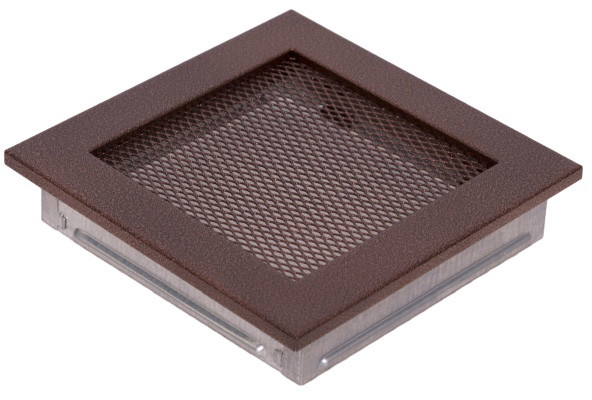 Kratka kominkowa stara miedź 17 x 17 cm
