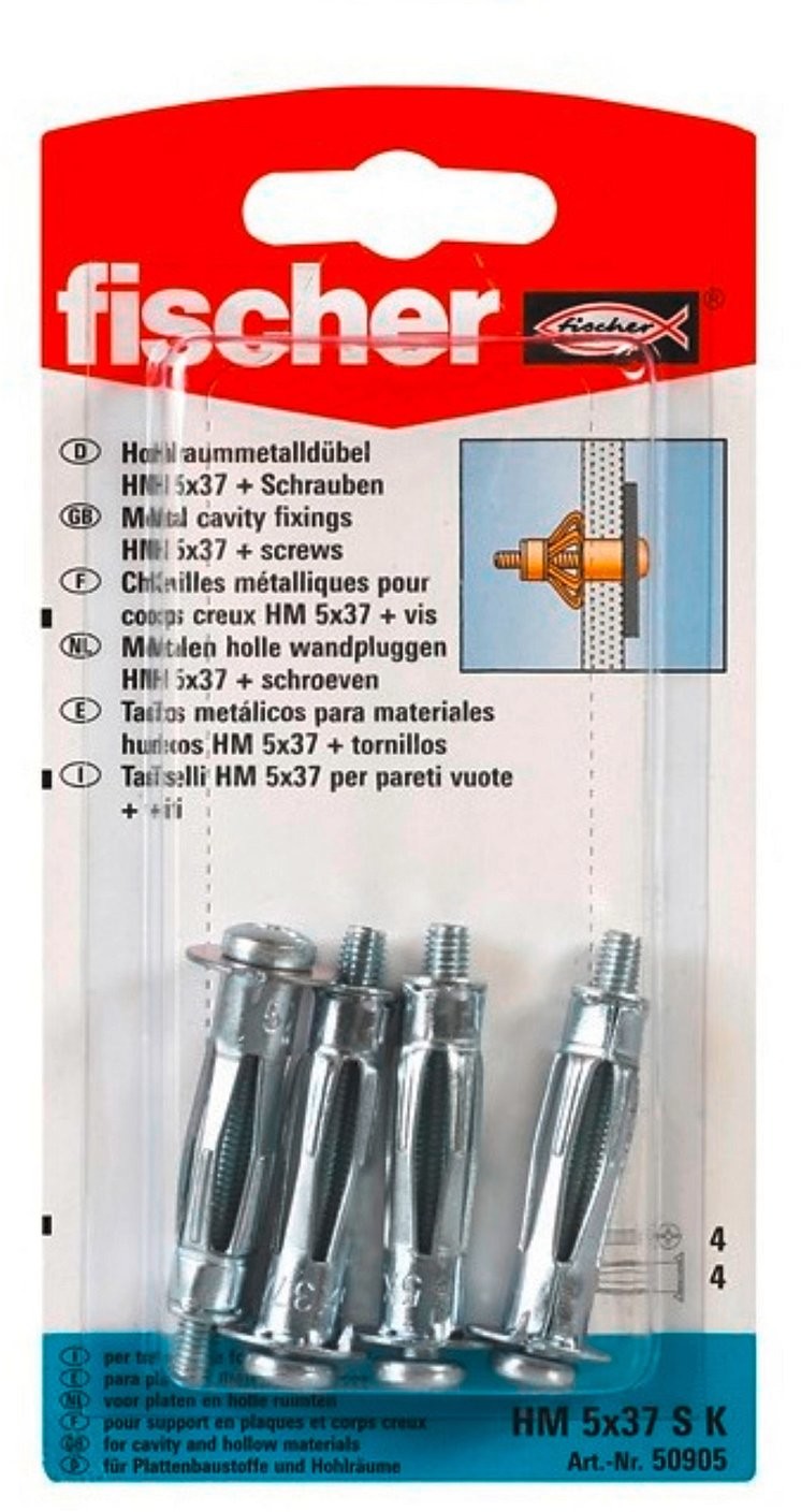 Fischer Kołek metalowy HM 5x37 SK 4 sztuki