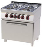 RedFox SPT 70/80 21 GE Kuchnia gazowa z elekt piek GN 2/1 | SPT-70/80-21-GE