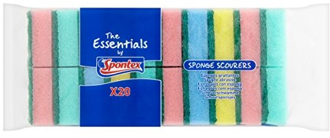 Spontex Essentials gąbką czyścik do garnków 6 X 20 sztuki, całkowita 120 19400000