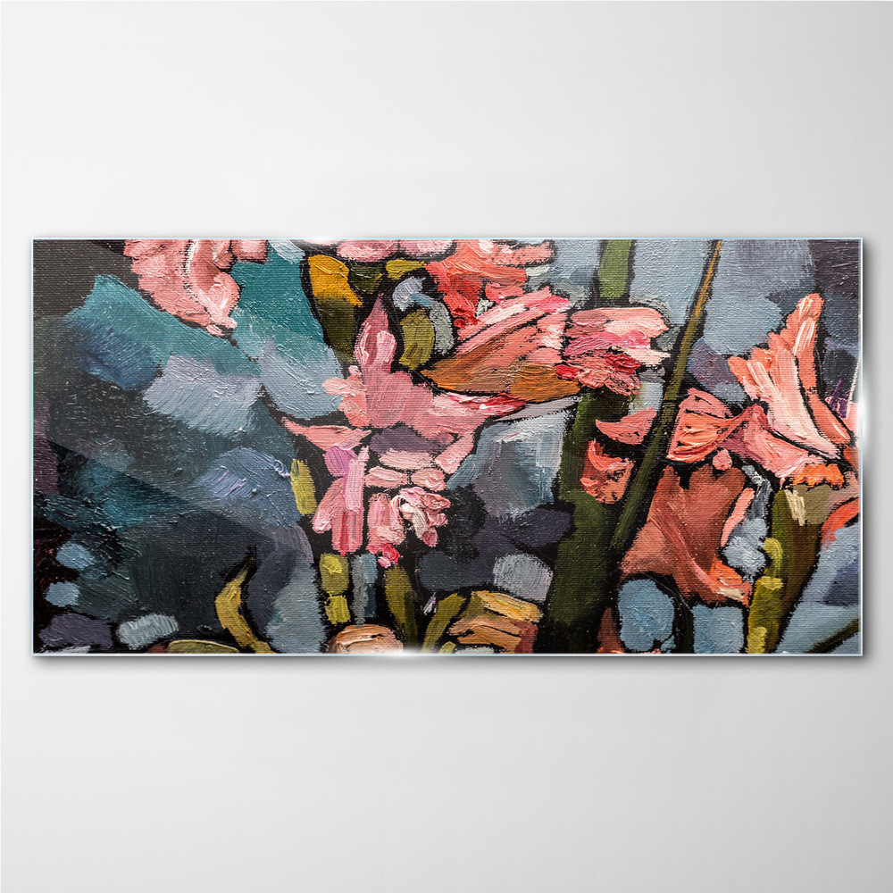 PL Coloray Obraz Szklany Nowoczesny kwiaty 120x60cm