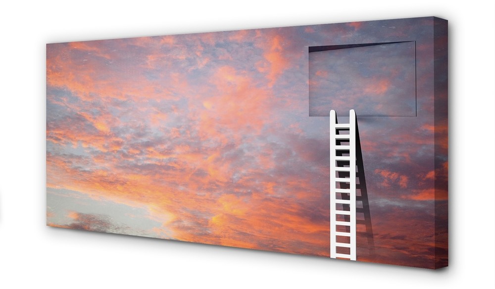 PL Tulup Obrazy na płótnie Drabina niebo zachód słońca 100x50cm