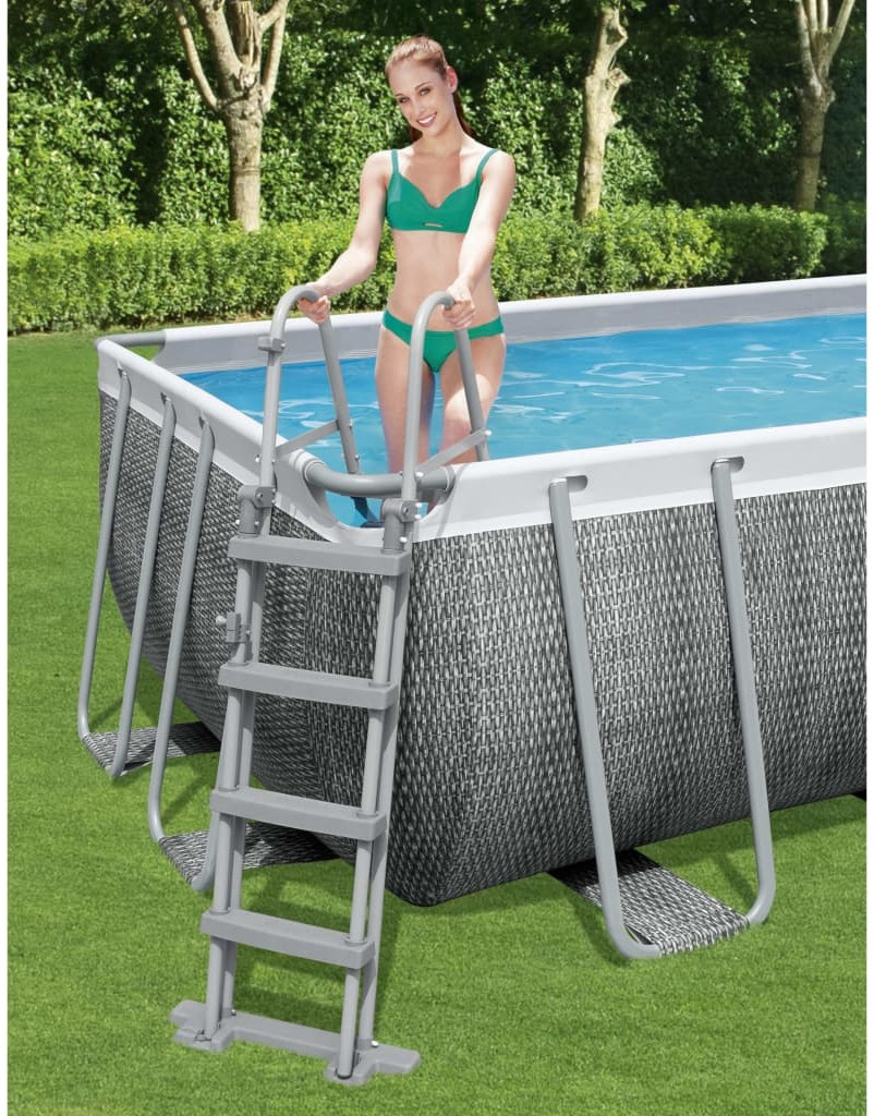 Bestway 4-stopniowa drabinka basenowa Flowclear, 122 cm vidaXL