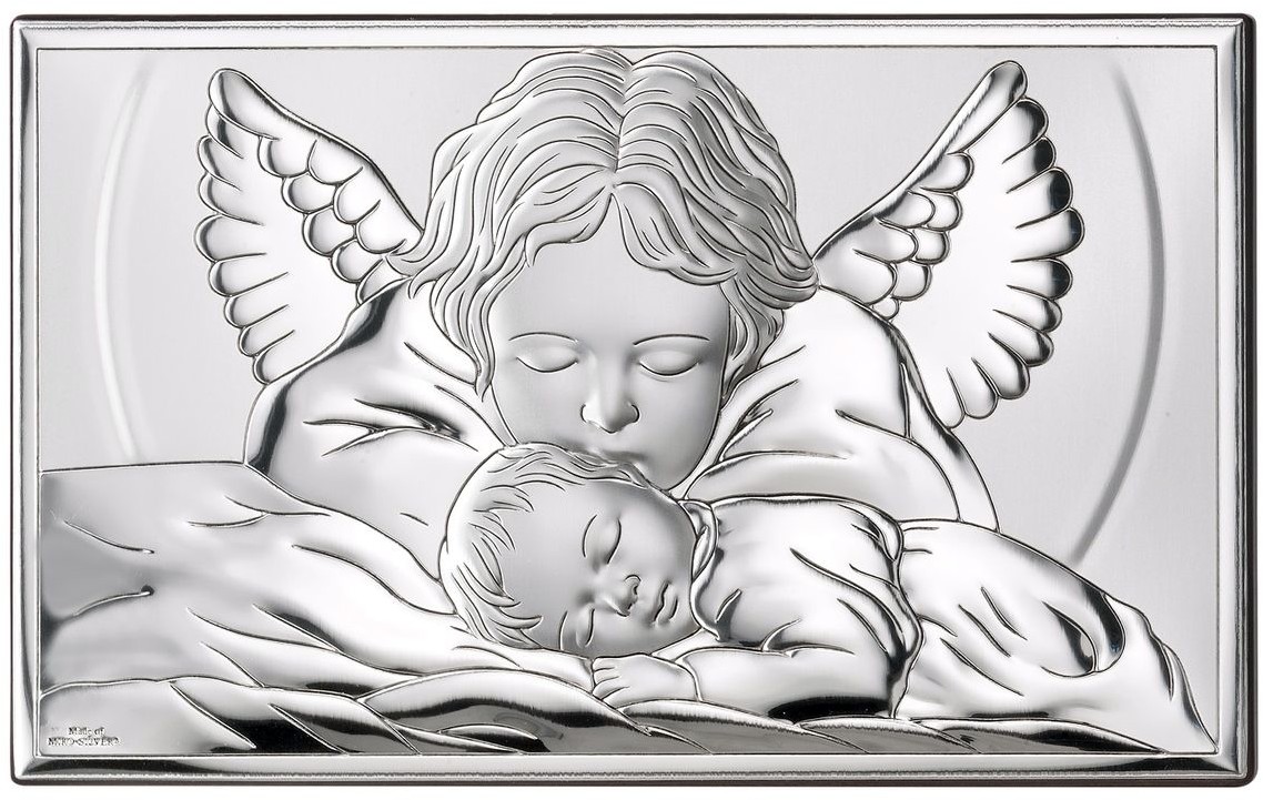 Valenti Srebrny Obrazek Anioł Stróż | Rozmiar: 9x15 cm | SKU: VL81288/3XL