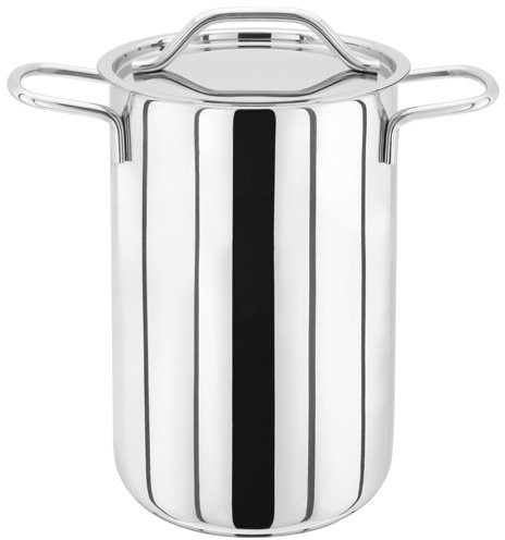 Judge JUDGE ja20 głębokie szparagi garnków z pokrywką, 14 cm, ze stali nierdzewnej, srebrny, 16.3 x 24.5 x 24.6 cm JA20