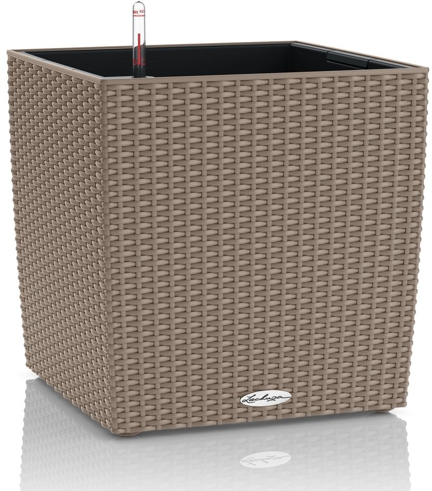 Lechuza Donica CUBE Cottage 50/50/50 piaskowy brąz CUBE COTTAGE 50 PIAS
