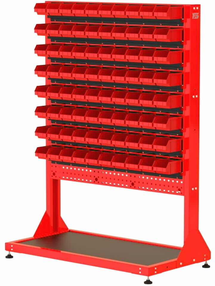 Fastservice ST 110-13-P2 Stojak Narzędziowy w zestawie z listwami oraz pojemnikami