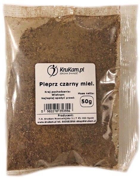 KruKam Pieprz czarny mielony 50g