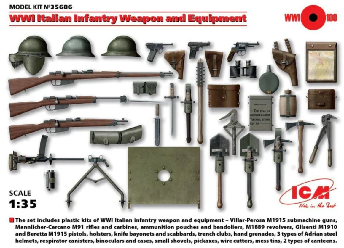 ICM Włoska broń piechoty i ekwipunek, WWI 35686
