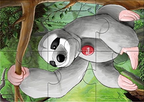 Trudi 31001 - Flock Puzzle egzotyczne zwierzęta 3 w 1