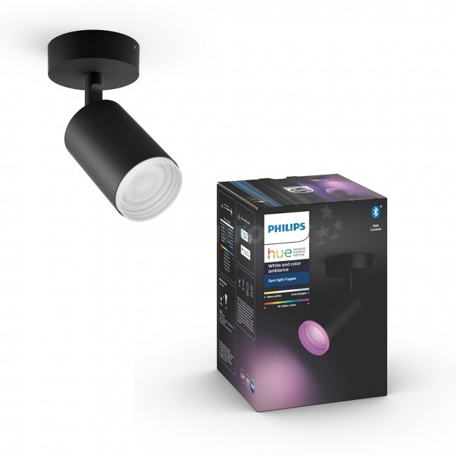 Philips Hue lampa sufitowa Fugato single spot czarny 1x5.7W