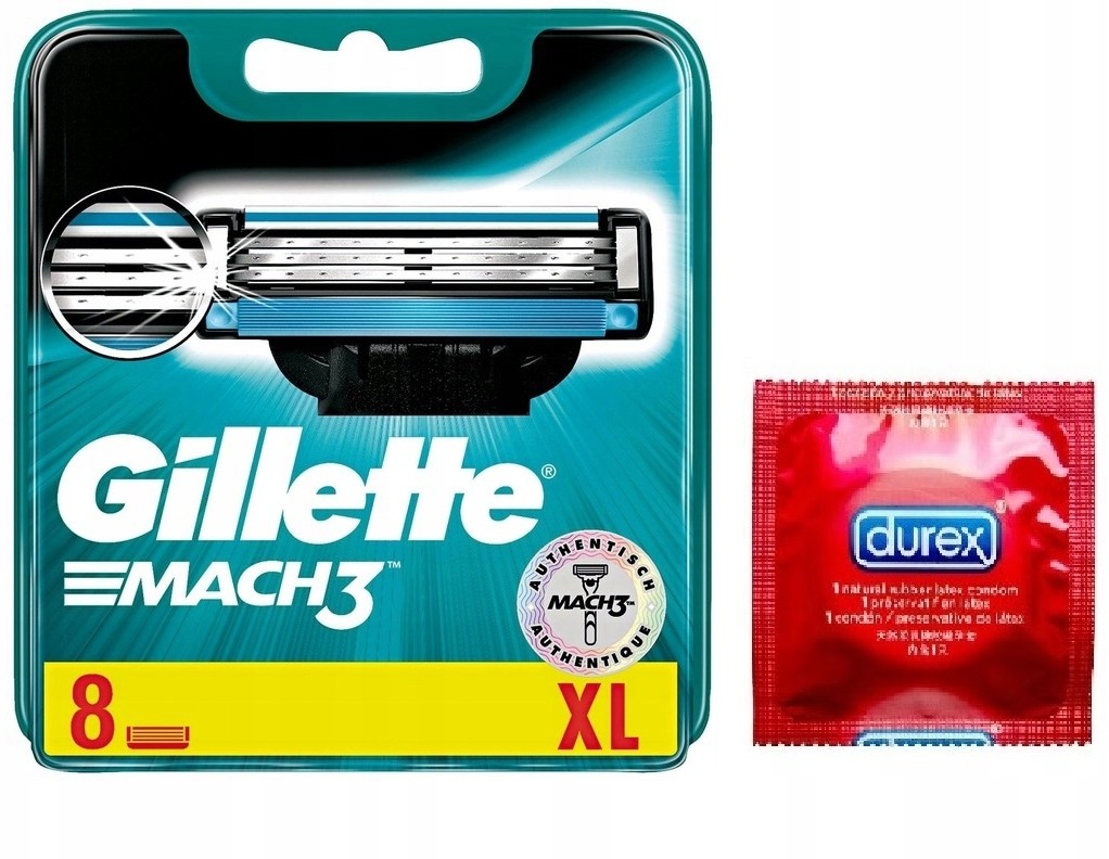 Gillette 8x Mach 3 Oryginalne Ostrza Oryginalne