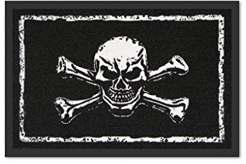 Rockbites Design ROCK Bites wzornictwo 1012509110 wycieraczka, poliamid, czarna, 40 x 60 cm, 1 jednostek 1012509110