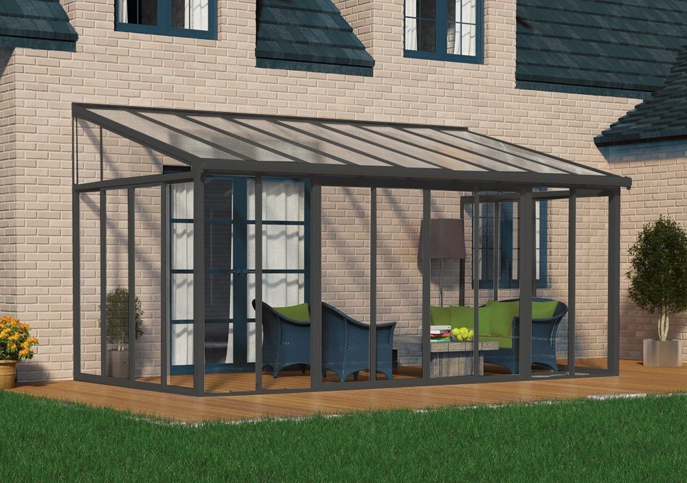 Palram Ogród zimowy Veranda Sanremo Palram 3 x 5,4 m szara PAL703990