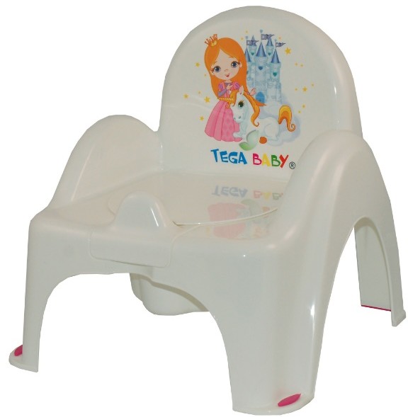Tega Baby Nocnik z pozytywką krzesełko Księżniczka biały