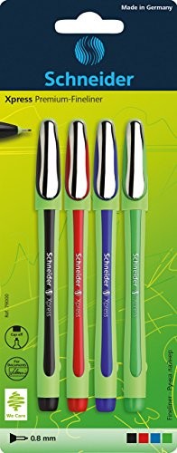 Schneider piśmiennicze cienkopis Cienkopisy Xpress, 0,8, sortowane, 4er blistrowa sortowane 79000