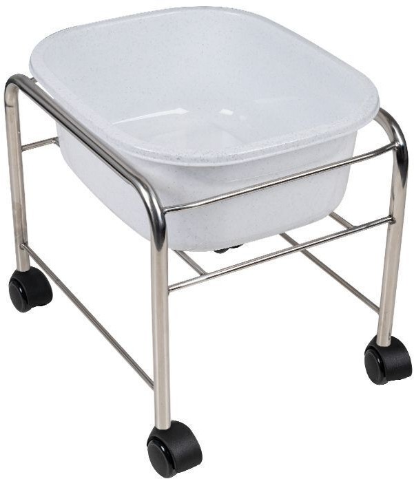 BRODZIK DO PEDICURE PROSTY Z KÓŁKAMI CHROM 131508