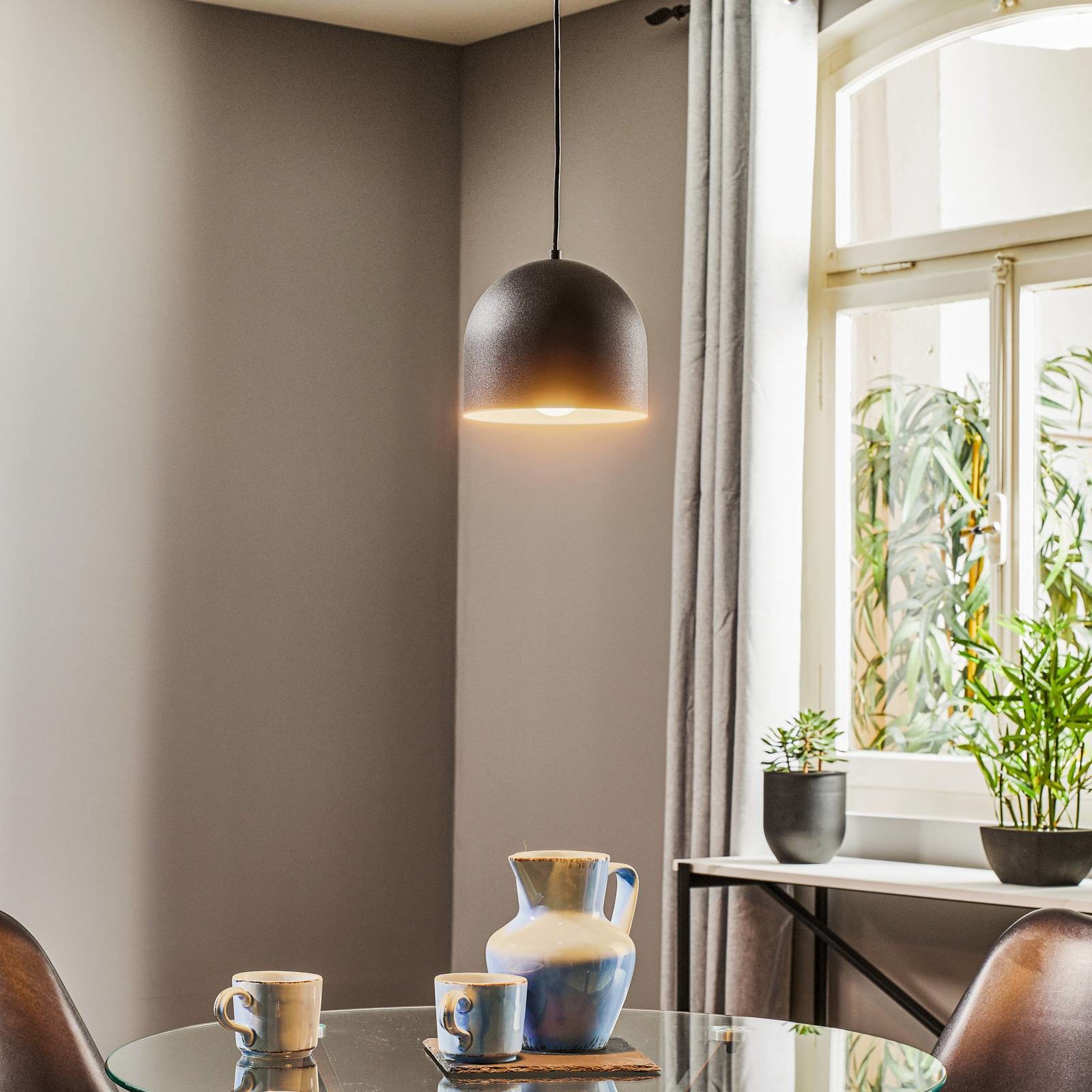 Euluna Lampa wisząca Madison, 1-punktowa czarna