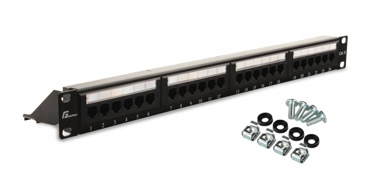 Getfort PATCH PANEL UTP CAT.6 24 PORTY PGF-6UTP24-B4