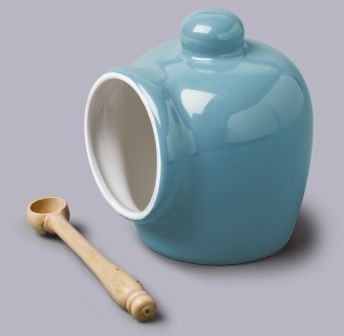 W.m. bartleet & sons Słoik na sól z łyżeczką - niebieski