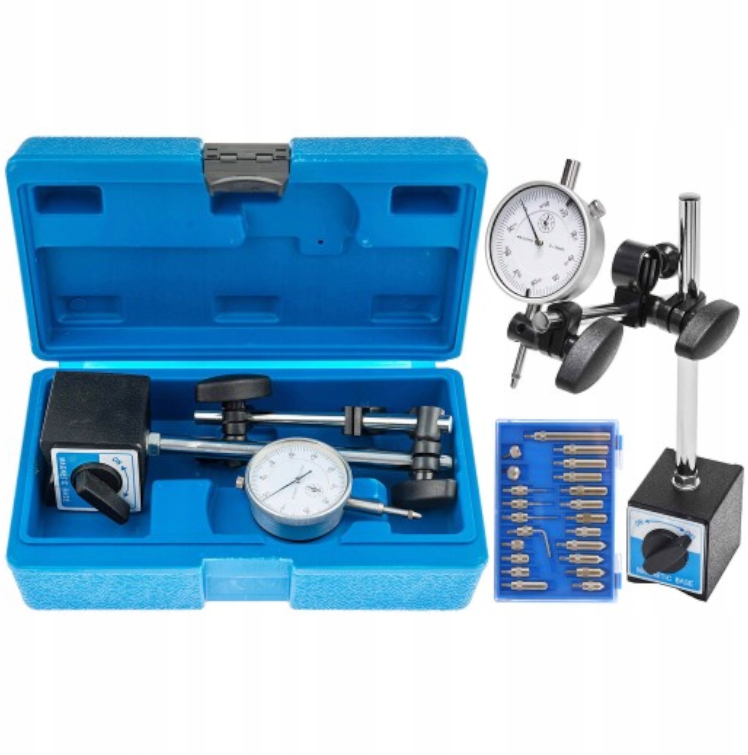 Czujnik Zegarowy Statyw Magnetyczny 0-10MM Zestaw