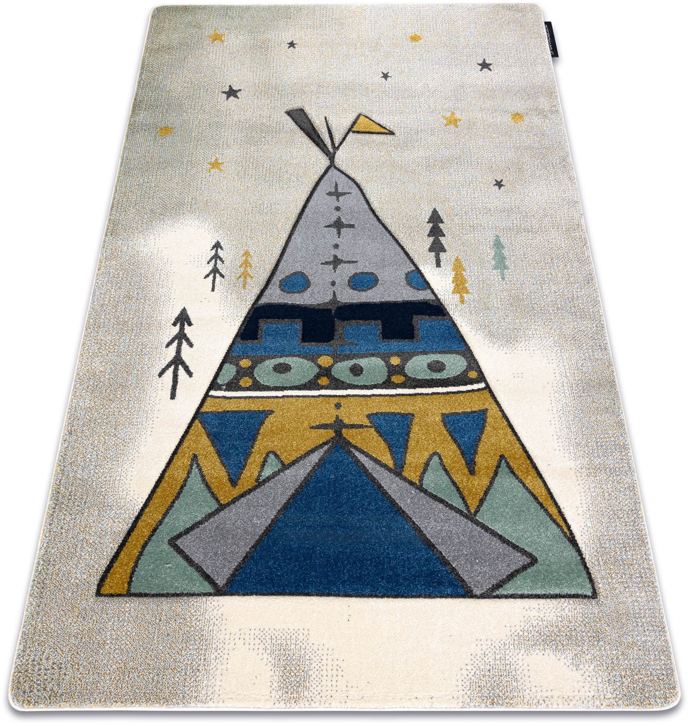 Dywan Dziecięcy Petit 160x220 Tipi Szary #GR4235
