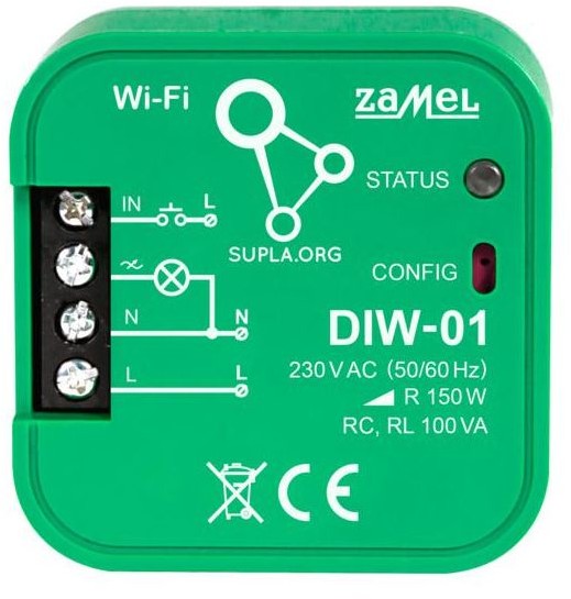 Zamel Ściemniacz WiFi do oświetlenia DIW-01 SUPLA