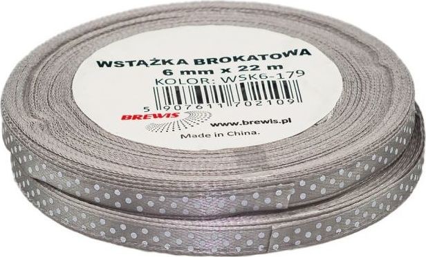 BREWIS BREWIS Wstążka satynowa BREWIS kropki 6mm WSK6-179 Brewis AC815BRW
