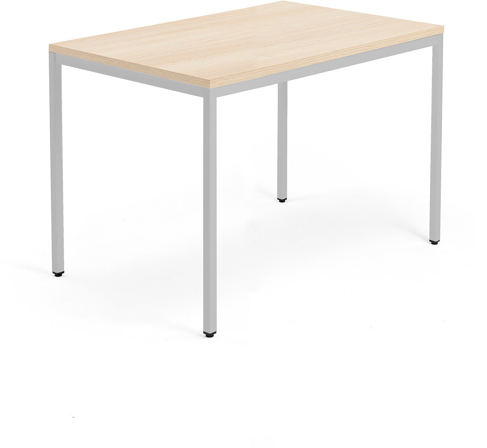 AJ Biurko Modulus rama 4 nogi 1200x800 mm srebrna rama dąb 1611226