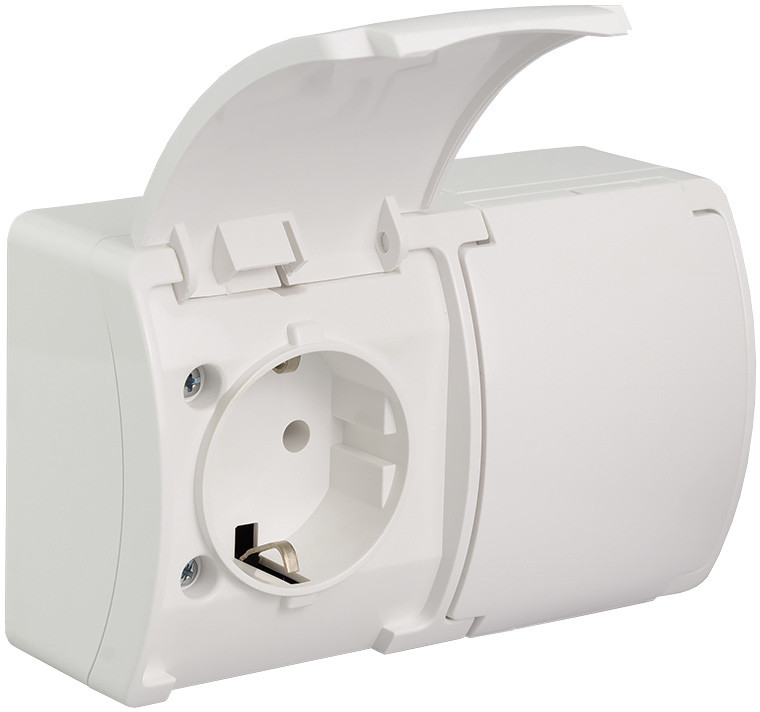LEDart ELEKTRO_PLAST podwójne Schuko Koala biały/biały 61.396