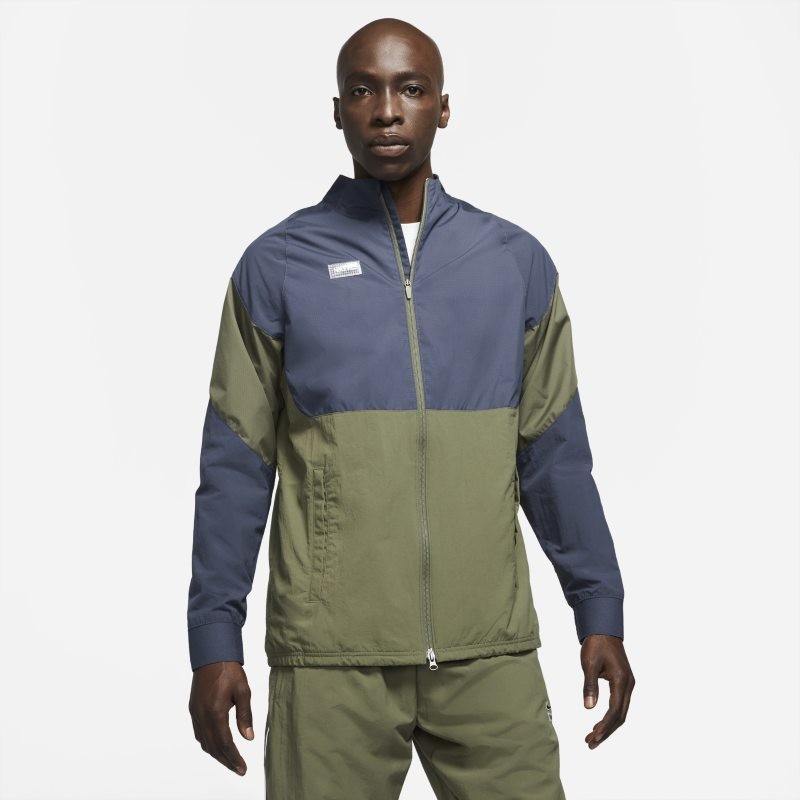 Nike Męska dresowa bluza piłkarska z tkaniny F.C. AWF - Zieleń CW5499-222