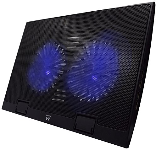 Ewent ew1256 torba na karmieniu podkładka chłodząca do notebooków z 2 125 MM wentylatory z regulacją wysokości rutschfe zasilany z USB EW1256