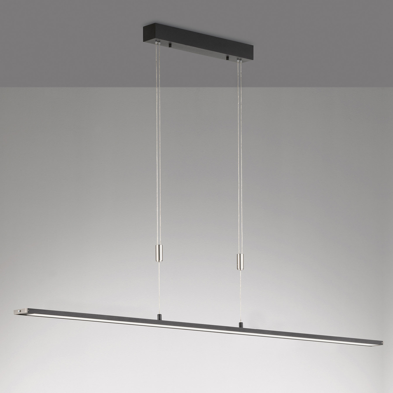 Fischer&Honsel GMBH Lampa wisząca LED Metz TW, CCT, 160 cm, czarna