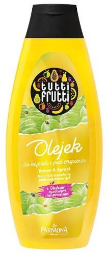 Farmona Farmona Tutti Frutti olejek do kąpieli i pod prysznic banan i agrest 425 ml 1141357