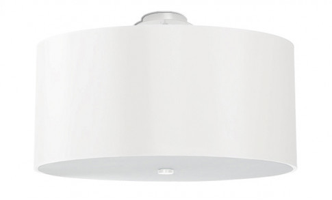 Biały okrągły plafon minimalistyczny 50 cm EX665-Otti