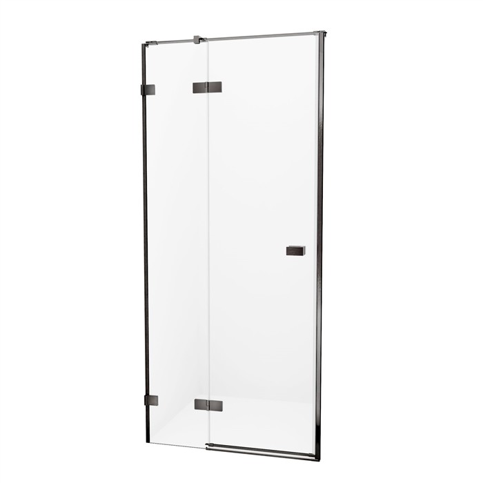 New Trendy Drzwi prysznicowe uchylne lewe 130 cm EXK-3254 Avexa Gunmetal Brushed