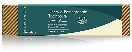 ORGANIQUE BY HIMALAYA Neem & pomegranate pasta do zębów | bezfluorkowa pasta do zębów | wegetariańska | 150 g